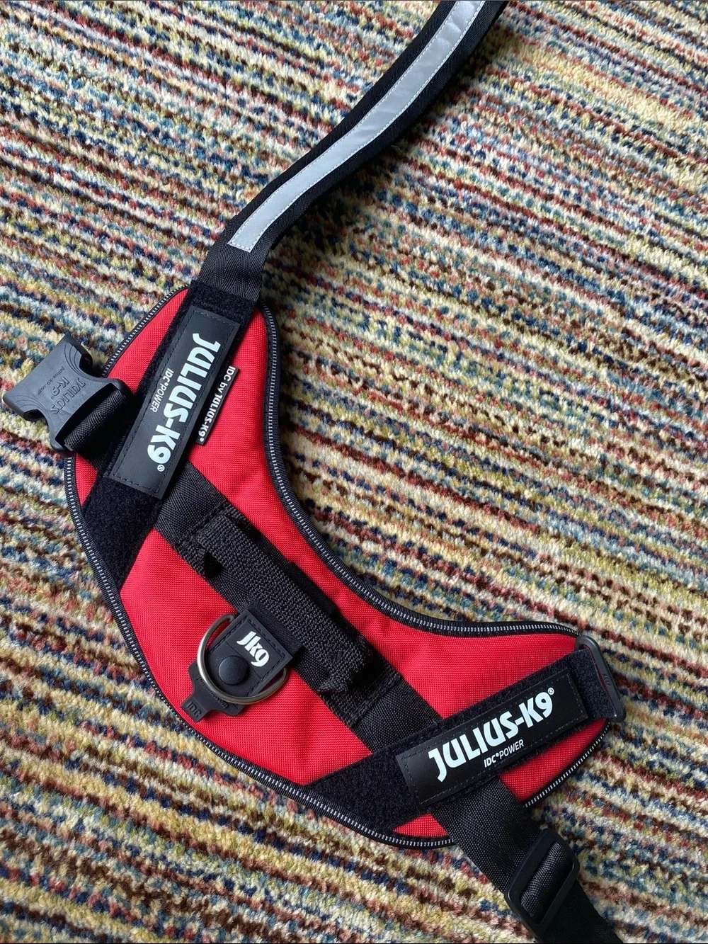 Julius-K9 Red Dog Harness with Quick-Release Buckle